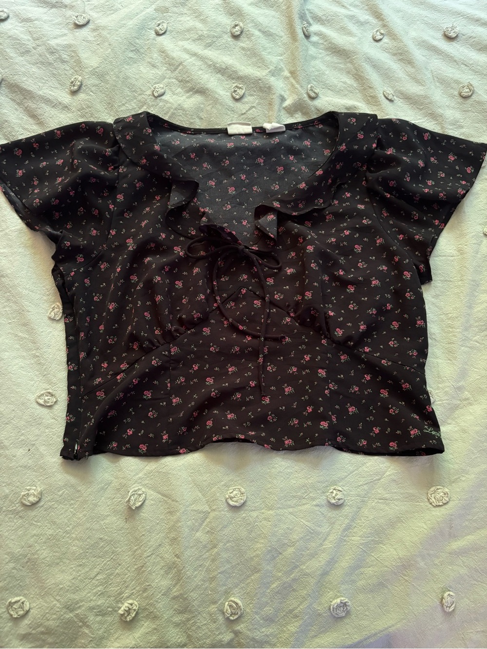 Levi's Black Floral Blouse